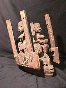 Figure 2 GELEDE MASK PAINTED WOOD 44.5cm, YORUBA, NIGERIA