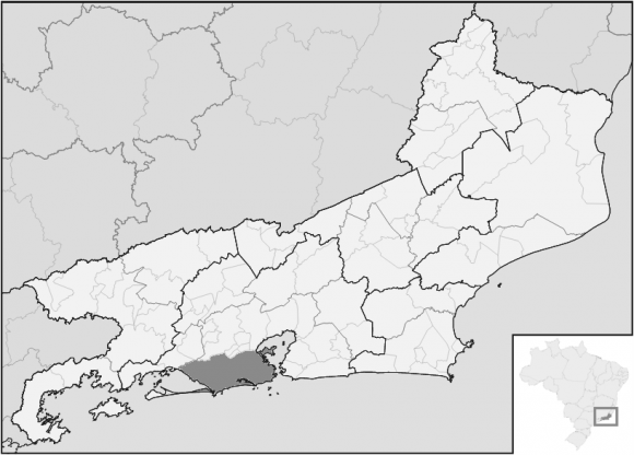Figure 4: RS's map, highlighting the municipality of Rio Grande