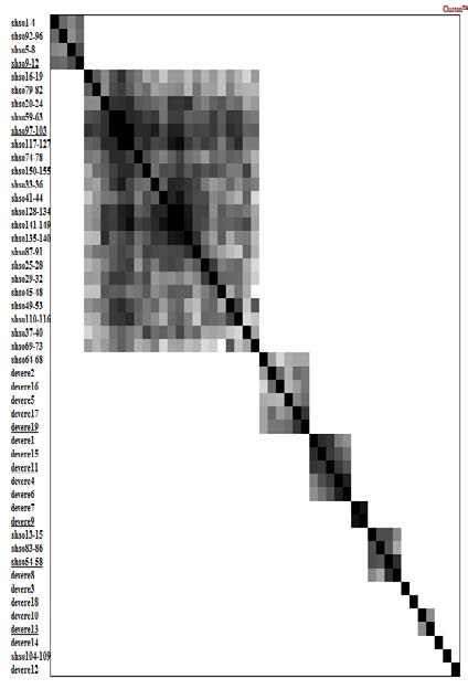 Figure 3 : The selection of character bi/tri-grams from D3