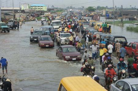 Review of Flooding and Flood Risk Reduction in Nigeria Volume XVI Issue II Version I 27 ( B ) Global Journal of Human Social Science -Year 2016 © 2016 Global Journals Inc. (US) policies utilize flood modelling methodologies for flood risk assessment and mitigation (Renyi & Nan 2002, Huong & Pathirana 2011). IV. Result and Discussion a) Flooding in Nigeria Flooding in Nigeria is generally linked to poor urban planning and climate change (Adeloye & Rustum 2011, Action Aid 2006, Cline 2007, BNRCC 2008). The impacts have been severe and every part of the country's life stream is affected with significant economic losses (mainly through destruction of farmlands, social and developmental infrastructure) and economic disruption (most notably in oil exploration in the Niger delta, traffic congestion in many cities in Nigeria, disruption in telecommunication and power supply) (Ogunbodede & Sunmola 2014, Ologunorisa 2005, Fadairo & Ganiyu 2010).