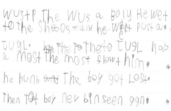 Figure 4 a, b, c: What dyslexia looks like in the alphabetic phase
