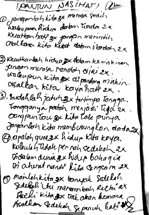 lahir kemungkinan karena adanya unsur sosio-kultur yang melandasinya. Keseluruhan isi dalam syair Burdah Melayu kebanyakan membahas tentang syariat Islam. Bentuk dari Syair Burdah secara Tipografi dapat dikatakan sebagai bentik campuran karena adanya kaidah penulisan syair Arab, pantun Melayu, serta syair Melayu. Berbagai macam penulisan puisi lama yang digabung menjadi satu membuat syair Burdah Melayu berbeda dari syair Burdah yang lain. Syair Burdah Melayu kental dengan ajaran agama Islam. Makna dalam syair burdah mengajrkan tentang kebajikan dalam hidup. Sebagai tradisi lisan, Burdah Melayu sampai saat ini masih dilestarikan dengan baik. Nilai-nilai luhur masih dipengang oleh masyarakat Loloan, Bali. Bahasa Melayu di Loloan, Bali sangat dijunjung tinggi sehingga diharapkan Syair Burdah Melayu mendatang akan tetap terjaga.