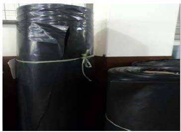 Figure 3: A -Draining layer; B -Draining layer of the experiment.