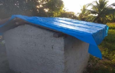 Figure 4: A -Geotextile blanket ; B -Silicone fiber in the experiment.