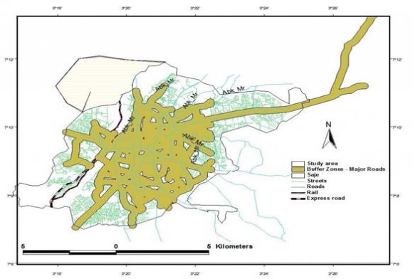 Map of Study Area Showing the Land-Cover in Abeokuta.