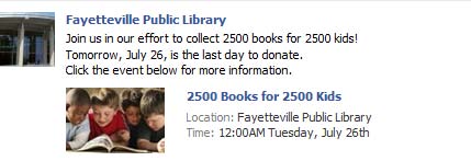 Figure 6 : Cleveland Public Library, news Another activity on Facebook was the announcement of new books, journals or databases. Many libraries took advantage of Facebook to market new books or other new materials in the library. These activities are shown in Figures 7 to 9.