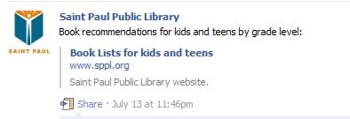 Figure 25 : Saint Paul Public Library, service announcement