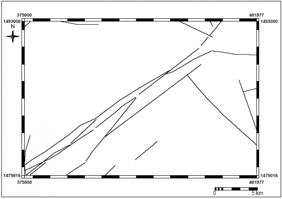 Figure 3 : Band 5 of Landsat ETM-7 after contrast enhancement