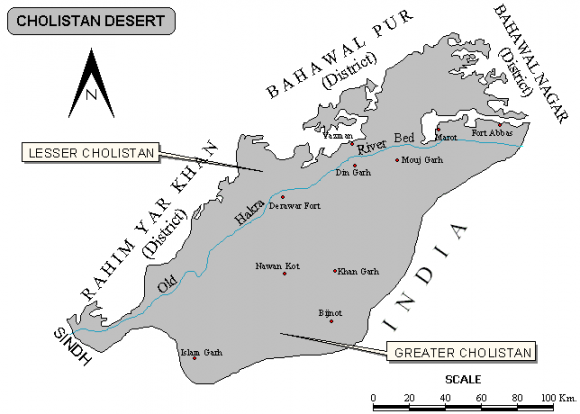 Figure 1 : Location map of the Cholistan Desert