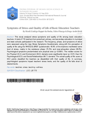 Symptoms of Stress and Quality of Life of Basic Education Teachers