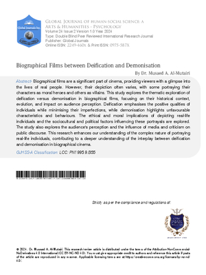 Biographical Films Between Deification and Demonization