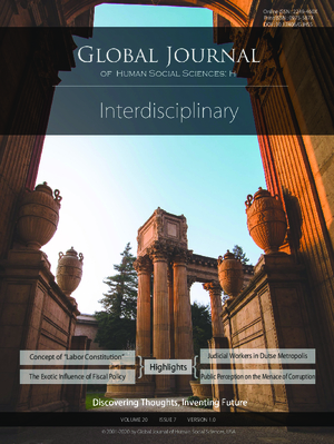 GJHSS-H Interdisciplinary: Volume 20 Issue H7