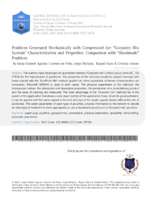 Poultices Generated Mechanically with Compressed Air: "Gunpoint Mix System" Characterization and Properties. Comparison with "Handmade" Poultices