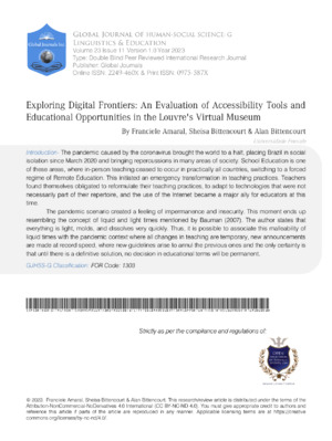 Exploring Digital Frontiers An Evaluation of Accessibility Tools and Educational Opportunities in the Louvres Virtual Museum