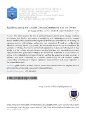 Sacrifices Among the Ancient Greeks: Communion with the Divine