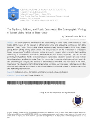 The Mythical, Political, and Poetic Crossroads: The Ethnographic Writing of Itamar Vieira Junior in Torto Arado