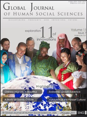 GJHSS: Volume 11 Issue 3