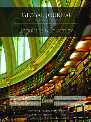 GJHSS-G Contrastive linguistics & Education: Volume 13 Issue G14