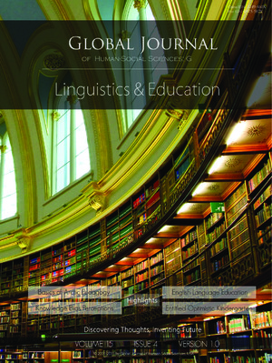 GJHSS-G Contrastive linguistics & Education: Volume 15 Issue G4