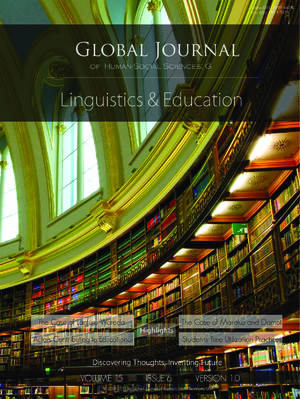 GJHSS-G Contrastive linguistics & Education: Volume 15 Issue G6
