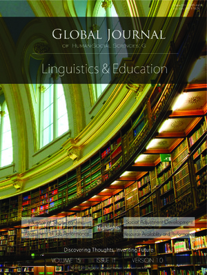 GJHSS-G Contrastive linguistics & Education: Volume 15 Issue G11