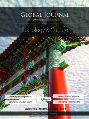 GJHSS-C Sociology & Sociology of culture: Volume 19 Issue C6