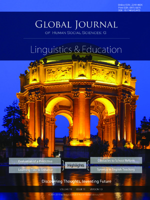 GJHSS-G Contrastive linguistics & Education: Volume 19 Issue G11