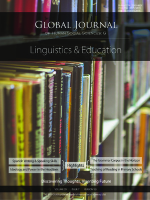 GJHSS-G Contrastive linguistics & Education: Volume 20 Issue G7