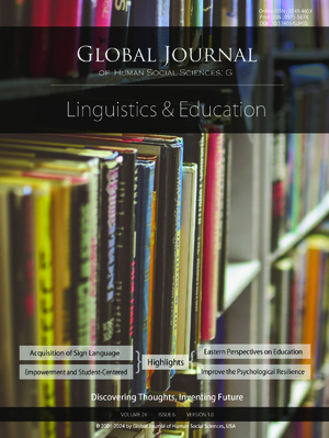 GJHSS-G Contrastive linguistics & Education: Volume 24 Issue G6