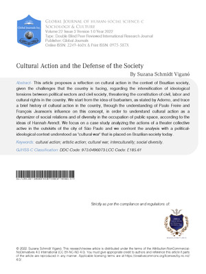 Cultural Action and the Defense of the Society