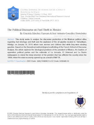 The Political Discourse on Fuel Theft in Mexico