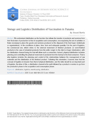 Storage and Logistics Distribution of Vaccination in Panama