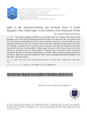 Light as the Structure-Forming and Semantic Basis of Carlos Reygados Film