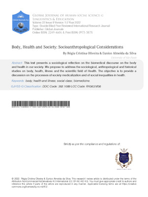Body, Health and Society: Socioanthropological Considerations