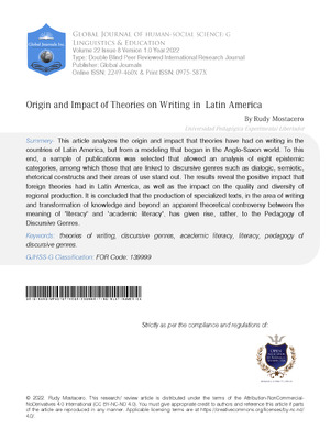 Origin and Impact of Theories on Writing in Latin America