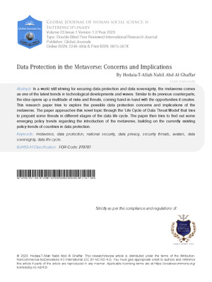 Data Protection in the Metaverse: Concerns and Implications