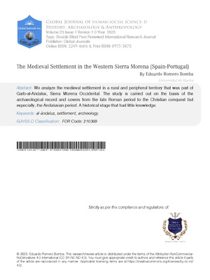 The Medieval Settlement in the Western Sierra Morena (Spain-Portugal)