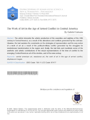 The Work of Art in the Age of Armed Conflict in Central America