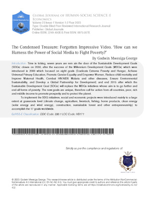 The Condensed Treasure: Forgotten Impressive Video. ‘How can we Harness the Power of Social Media to Fight Poverty?’