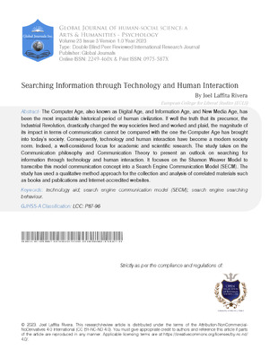 Searching Information through Technology and Human Interaction