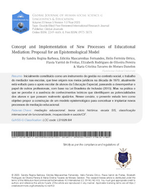Concept and Implementation of New Processes of Educational Mediation: Proposal for a Model Epistemological