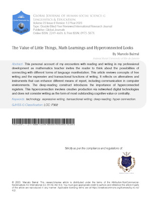 The Value of Little Things, Math Learnings and Hyperconnected Looks