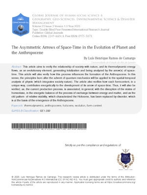 The Asymmetric Arrows of Space-Time in the Evolution of Planet and the Anthropocene