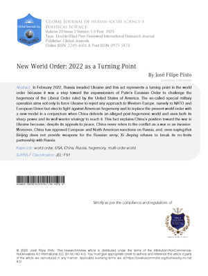 New World Order: 2022 as a Turning Point