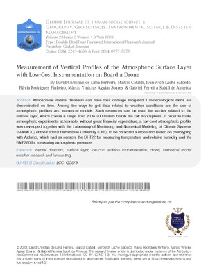 Measurement of Vertical Profiles of the Atmospheric Surface Layer With Low-Cost Instrumentation on Board a Drone