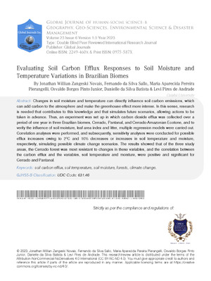 Evaluating Soil Carbon Efflux Responses to Soil Moisture and Temperature Variations in Brazilian Biomes