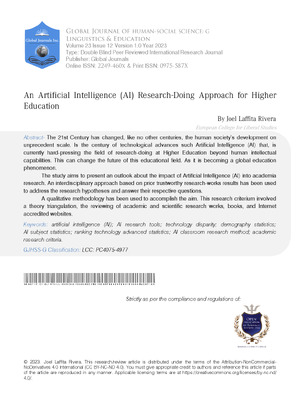 An Artificial Intelligence (AI) Research-Doing Approach for Higher Education
