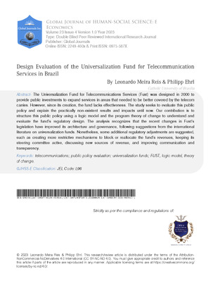 Design Evaluation of the Universalization Fund for Telecommunication Services in Brazil