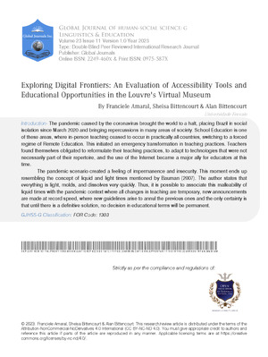 Exploring Digital Frontiers An Evaluation of Accessibility Tools and Educational Opportunities in the Louvres Virtual Museum