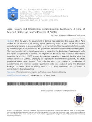  Agro Dealers and Information Communication